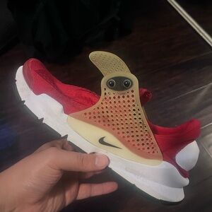 Nike Kids Red and White Sneakers